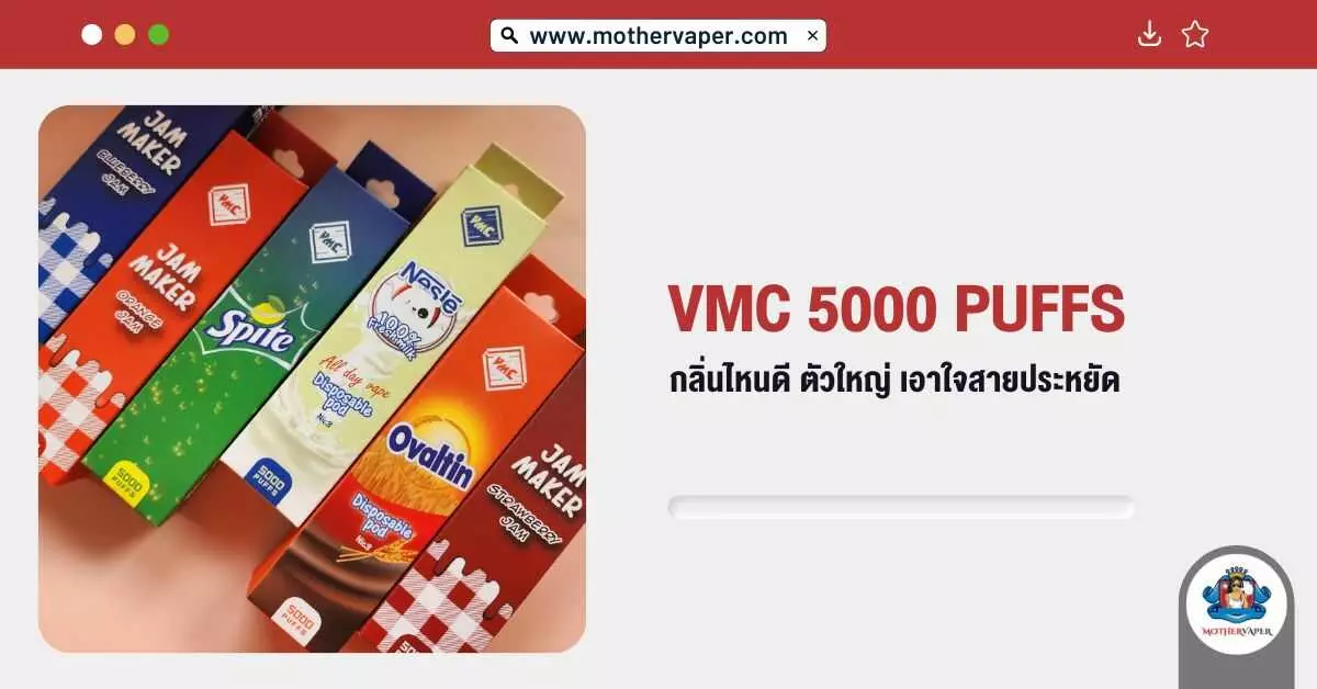 VMC 5000 Puff กลิ่นไหนดี ตัวใหญ่ เอาใจสายประหยัด !